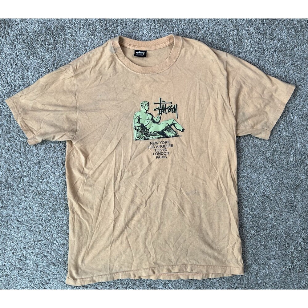 Stussy World Tour Cities Vintage T Shirt Mens Size Medium